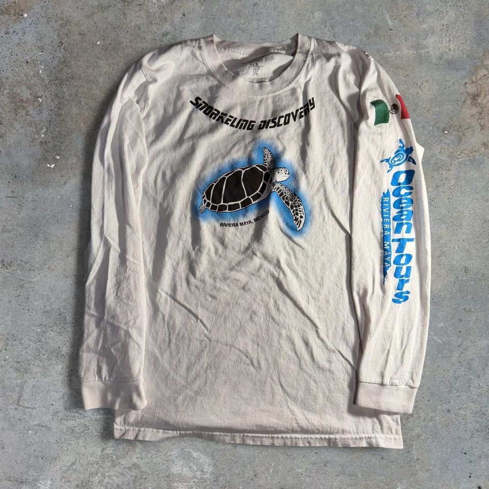 Ocean Discovery Riviera Maya Mexico Sea Turtle Long Sleeve Shirt